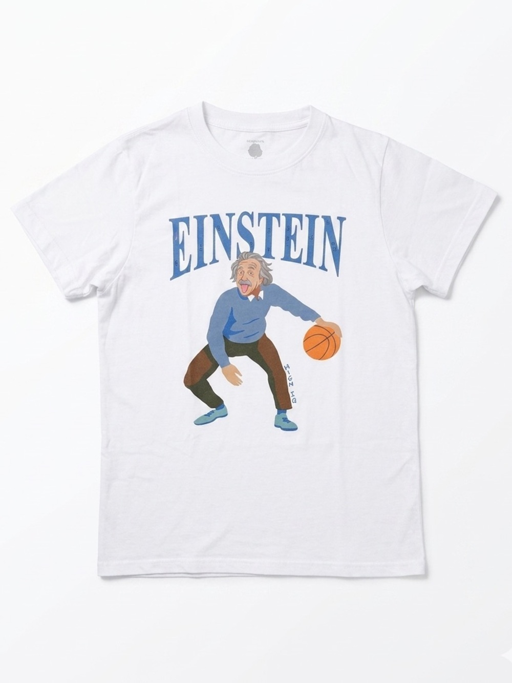 Einstein Basketball Graphic Short-Sleeve Tee - White